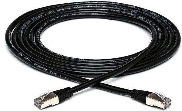 Hosa CAT6 Cat-6 Cable, 8P8C to Same, Black, 50 foot, Action Position Back