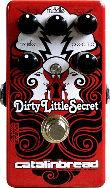 Catalinbread Dirty Little Secret Red Mod Overdrive Pedal, Warehouse Resealed, Action Position Back