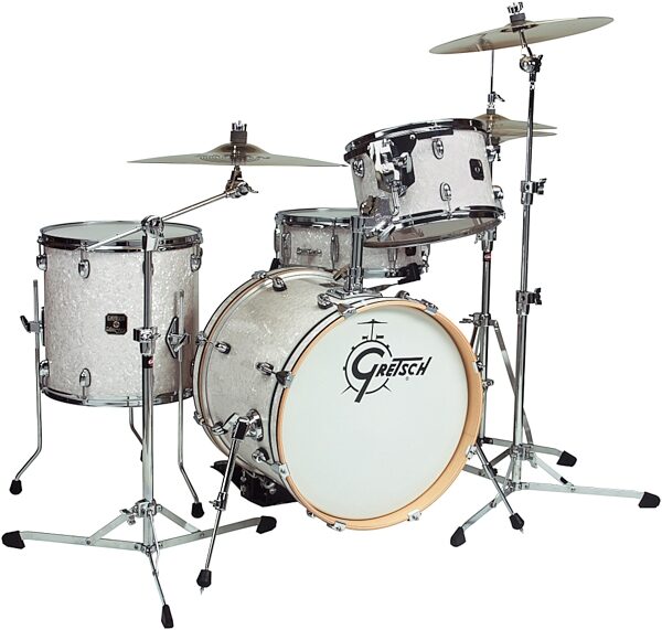 Gretsch CCJ484 Catalina Club Jazz 4-Piece Drum Shell Kit, White Marine
