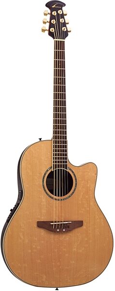 Ovation CC24S Mid-Depth Bowl Cutaway Celebrity Acoustic-Electric Guitar, Natural