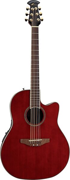 Ovation CC24 Celebrity Acoustic-Electric Guitar, Ruby Red