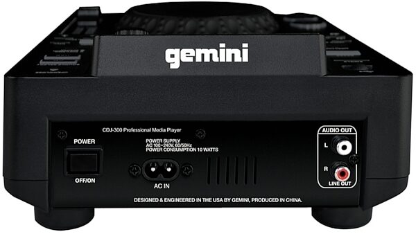 Gemini CDJ-300 Tabletop MP3/CD/USB Player, Back