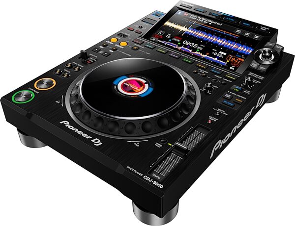 Pioneer DJ CDJ-3000 Professional Media Player, Black, Angle