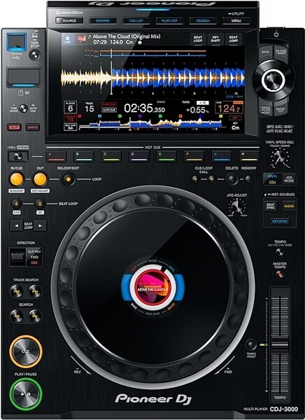 Pioneer DJ CDJ-3000 Professional Media Player, Black, Main