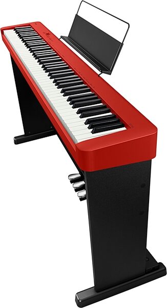 Casio CDP-S160 Digital Piano, Red, CDP-S160RD, In Use on Stand