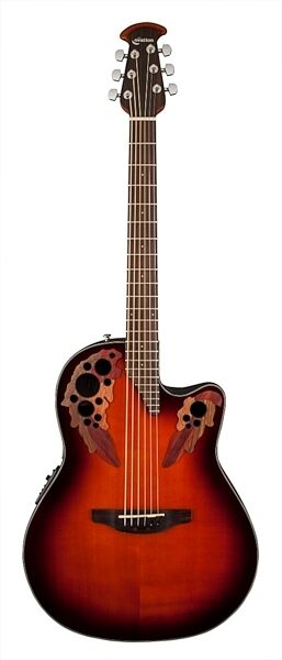 Ovation CE44 Celebrity Elite Mid-Depth Cutaway Acoustic-Electric Guitar, Sunburst