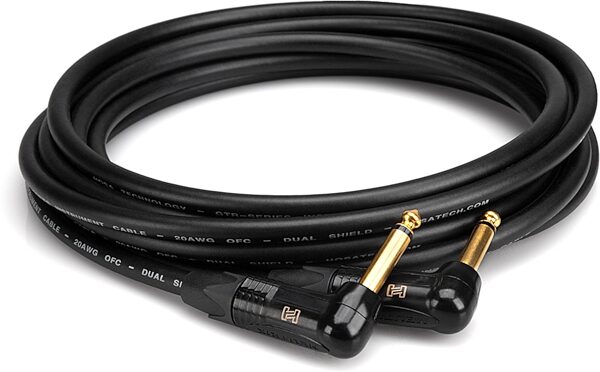 Hosa Edge Guitar Cable, Straight to Right-Angle, 15 foot, CGK-015RR, Action Position Back