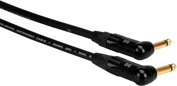 Hosa Edge Guitar Cable, Straight to Right-Angle, 15 foot, CGK-015RR, Action Position Back