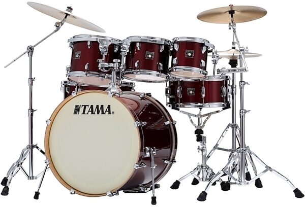 Tama CK72S Superstar Classic Drum Shell Kit, 7-Piece, Dark Red Sparkle, Main