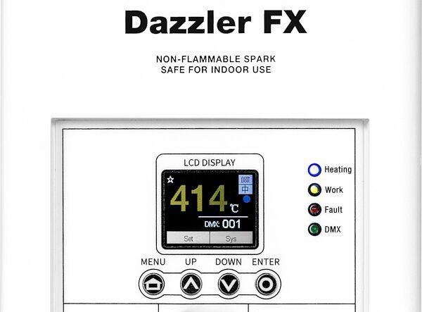ColorKey Dazzler FX Cold Spark Machine, White, Detail Front