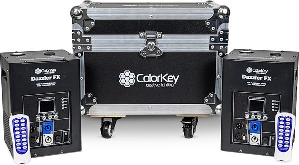 ColorKey Dazzler FX MKII Cold Spark Machine, Black, 2-Pack (with Case), Main