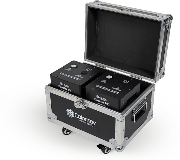 ColorKey Dazzler FX MKII Cold Spark Machine, Black, 2-Pack (with Case), Main Side