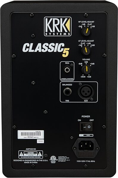 KRK Classic 5 Professional Active 2-Way Studio Monitor, Single Speaker, Detail Side
