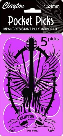 Clayton Standard Pocket Guitar Pick, Purple