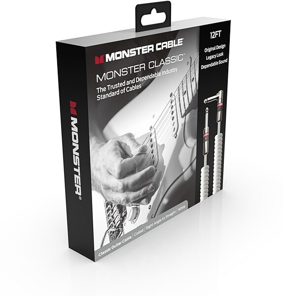 Monster Classic Coiled Instrument Cable, Angled Front