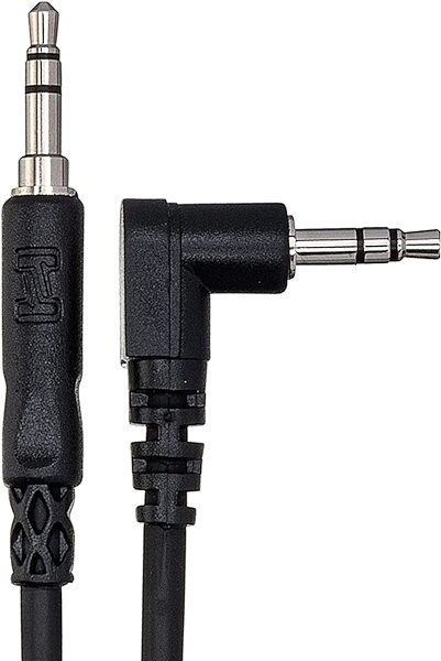 Hosa Stereo Interconnect 3.5 mm Right-Angle TRS to TRS Cable, 3 foot, Action Position Back