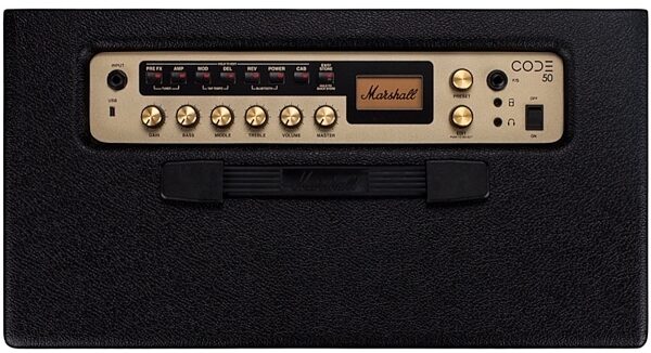 Marshall CODE50 Digital Guitar Combo Amplifier (50 Watts, 1x12"), New, Top