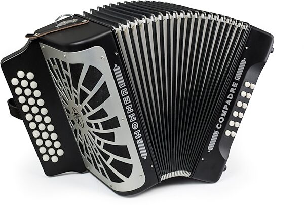 Hohner Compadre Accordion (with Gig Bag), Blac, F/Bb/Eb, with Gig Bag, Action Position Back