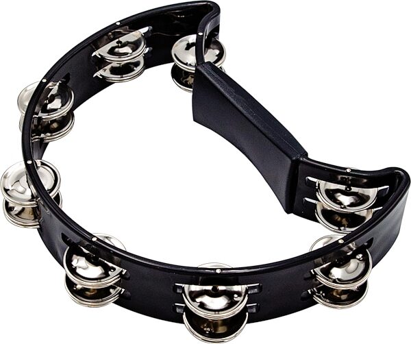 Cardinal Percussion Double Row Moonbourine, Black, Action Position Back
