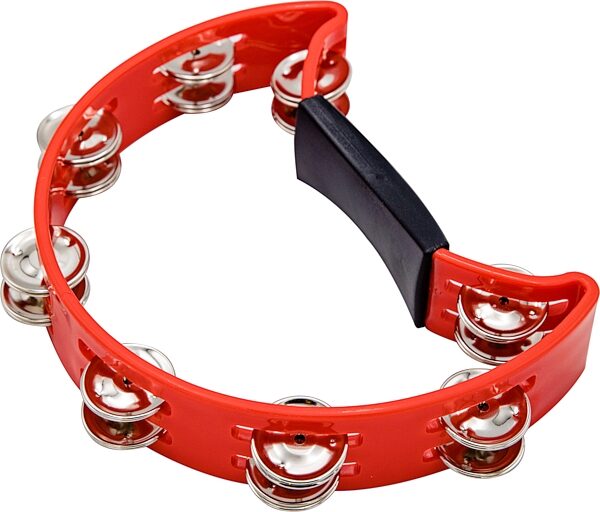 Cardinal Percussion Double Row Moonbourine, Red, Action Position Back