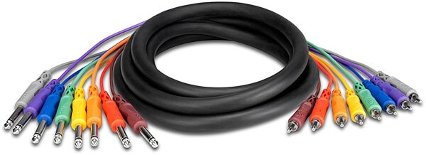 Hosa Snake Cable (RCA to 1/4" TS x 8), 9.9 foot, 3 Meter, Main