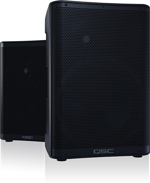 QSC CP8 Compact Powered Loudspeaker, Single, Angled Front