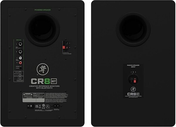 Mackie CR8BT Powered Studio Monitors, Pair, Action Position Back