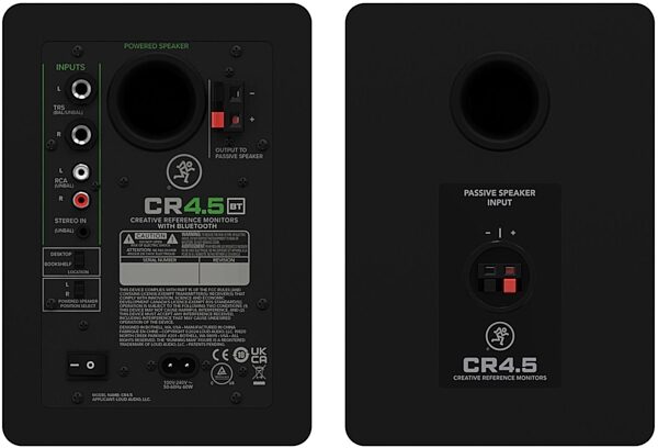 Mackie CR4.5BT Powered Studio Monitors, USED, Open Box (Very Good), Action Position Back
