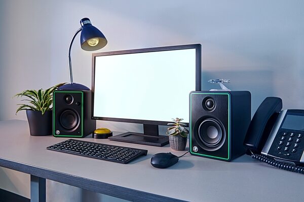 Mackie CR3-X Multimedia Powered Studio Monitors, Black, Pair, Action Position Back