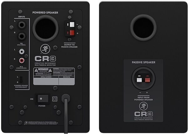 Mackie CR3 Creative Reference Multimedia Monitors, Rear