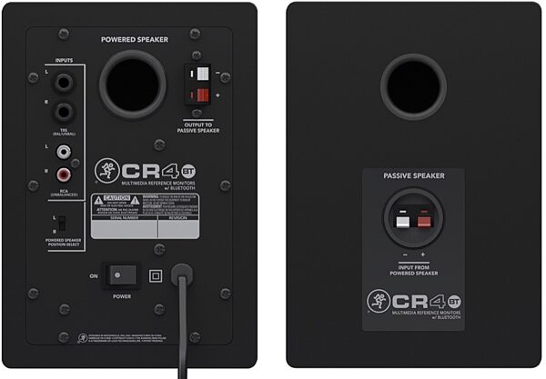 Mackie CR4BT Creative Reference Multimedia Monitors with Bluetooth, Rear