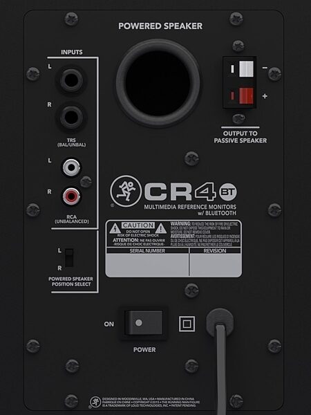Mackie CR4BT Creative Reference Multimedia Monitors with Bluetooth, Rear Powered