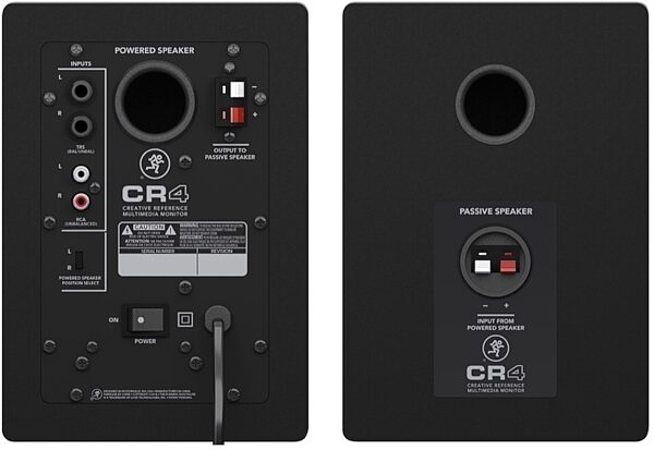 Mackie CR4 Creative Reference Multimedia Monitors, Rear