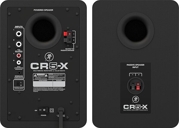Mackie CR5-X Multimedia Powered Studio Monitors, Pair, Detail Back