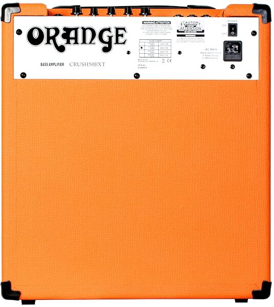 Orange Crush PiX CR50BXT Bass Combo Amplifier (50 Watts, 1x12"), Back