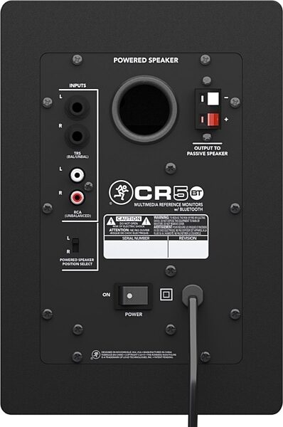 Mackie CR5BT Creative Reference Multimedia Monitors, Rear Powered