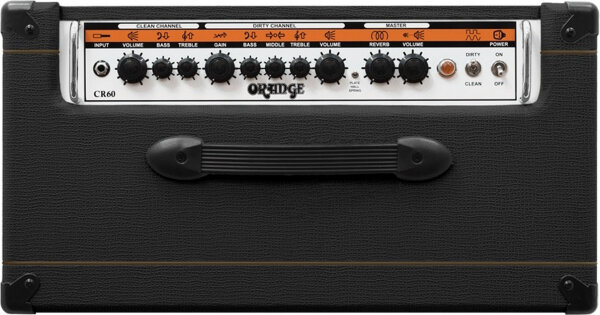 Orange CR60C Crush Guitar Combo Amplifier (1x12"), Black, Action Position Back