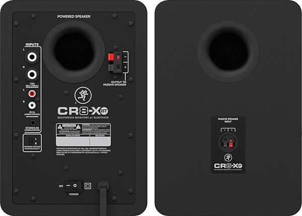 Mackie CR8-XBT Powered Bluetooth Studio Monitors, Pair, Action Position Back