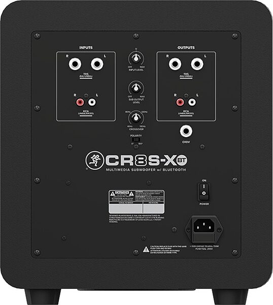 Mackie CR8S-XBT Powered Studio Subwoofer, New, Detail Back