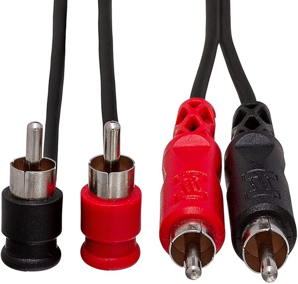 Hosa CRA-200R Dual RCA to Dual Right-Angle RCA Stereo Interconnect Cable, 1 meter, CRA-201R, Action Position Back