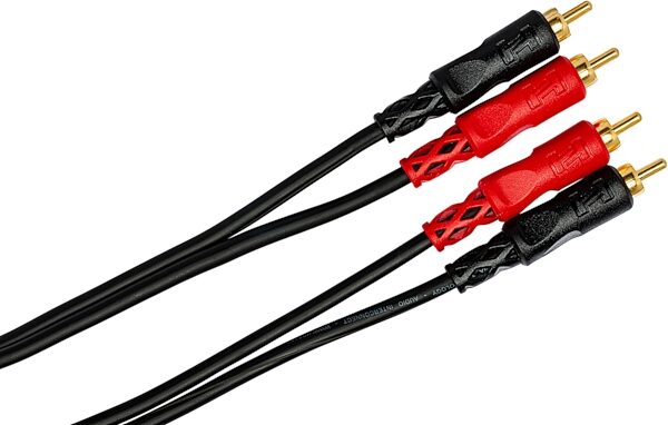 Hosa CRA-200AU Dual RCA to Dual RCA Stereo Interconnect Cable, 1 meter, CRA-201AU, Action Position Back