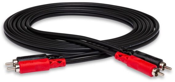Hosa CRA-200 Nickel-Plated Dual Cable (Dual RCA to Dual RCA), 3.3 foot, 1 Meter, CRA-201, Main