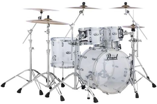 Pearl CRB524PC Crystal Beat Drum Shell Kit, 4-Piece, Frosted