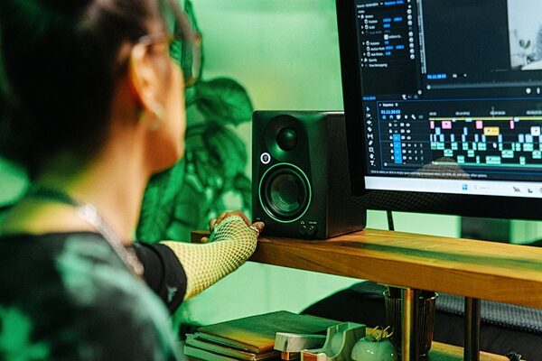 Mackie CR3.5BT Powered Studio Monitors, Pair, Action Position Back
