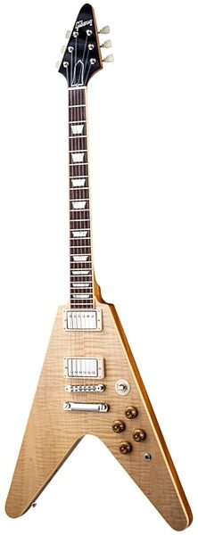 Gibson Limited Edition Custom 1959 Flying V Figured Top Electric Guitar (with Case), Angle