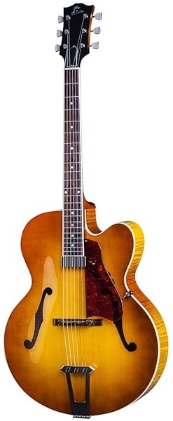Gibson Custom Solid Formed 17 Venetian Electric Guitar, Sunset Tea Angle