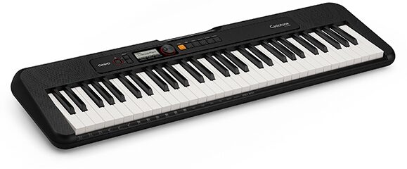 Casio CT-S200 Casiotone Portable Electronic Keyboard with USB, Black, Action Position Back