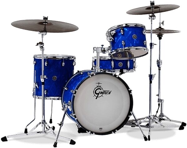 Gretsch CT1J484 Catalina Club Jazz Drum Shell Kit, 4-Piece, Blue Flame, Main