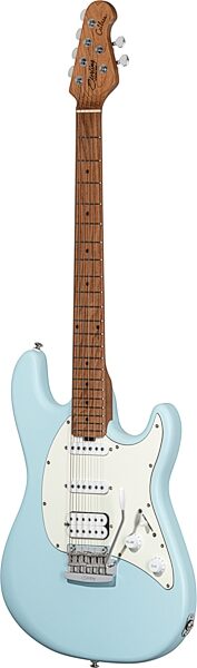 Sterling by Music Man CT50 Cutlass HSS Electric Guitar, Daphne Blue Satin, Open Box (Good), Action Position Back