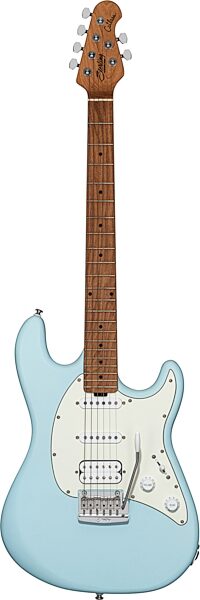 Sterling by Music Man CT50 Cutlass HSS Electric Guitar, Daphne Blue Satin, Open Box (Good), Action Position Back